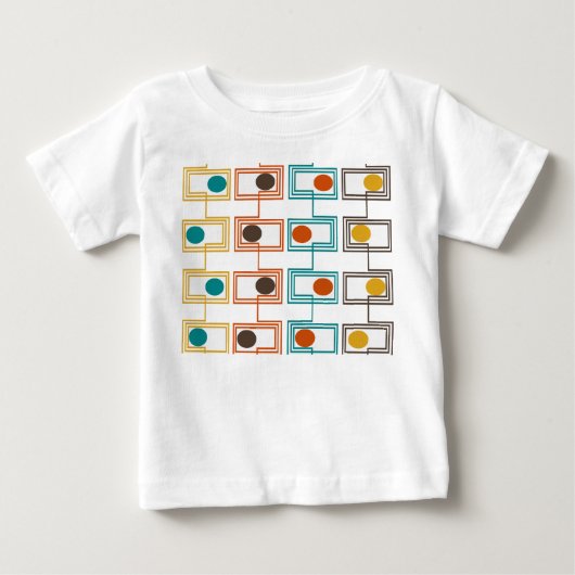 カンディンスキー長方形(楕円) ベビーTシャツ (正面)