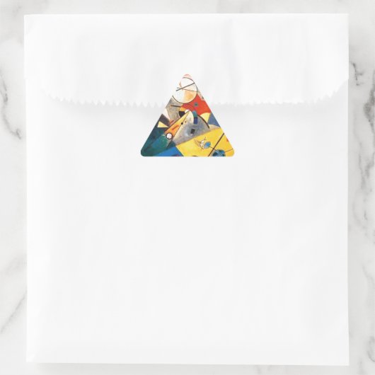 カンディンスキー静かな調和抽象芸術アート 三角形シール (バッグ)