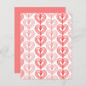 カンディンスキー風のバレンタインカード ノートカード (正面/裏面)