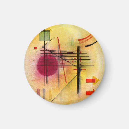 カンディンスキー鮮やか-,人気がある抽象芸術絵画ズ マグネット (正面)