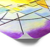 カンディンスキー黄赤ブルーのポスター ポスター (角)