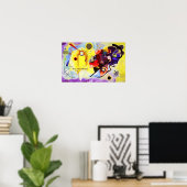 カンディンスキー黄赤ブルーのポスター ポスター (ホームオフィス)