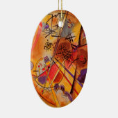 カンディンスキー黄赤ブルー セラミックオーナメント (右)