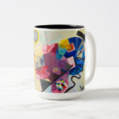 カンディンスキー黄 – 赤 – 青 ツートーンマグカップ (正面右)