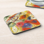 カンディンスキー黒ストローク絵画抽象芸術 コースター (左側)
