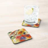 カンディンスキー黒ストローク絵画抽象芸術 コースター (右側)