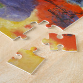 カンディンスキー黒ストローク絵画抽象芸術 ジグソーパズル (側面)