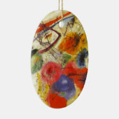 カンディンスキー黒ストローク絵画抽象芸術 セラミックオーナメント (右)