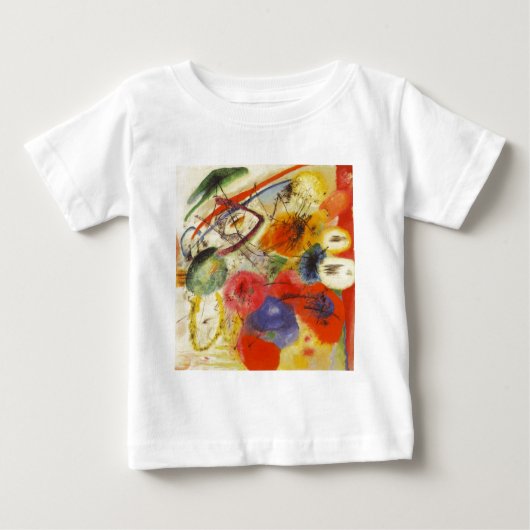 カンディンスキー黒ストローク絵画抽象芸術 ベビーTシャツ (正面)