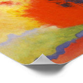 カンディンスキー黒ストローク絵画抽象芸術 ポスター (角)