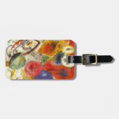カンディンスキー黒ストローク絵画抽象芸術 ラゲッジタグ (正面横)