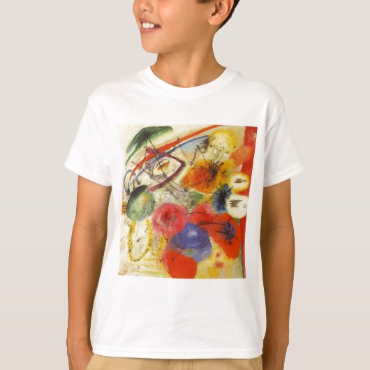 カンディンスキー黒ストローク絵画抽象芸術 Tシャツ (正面)