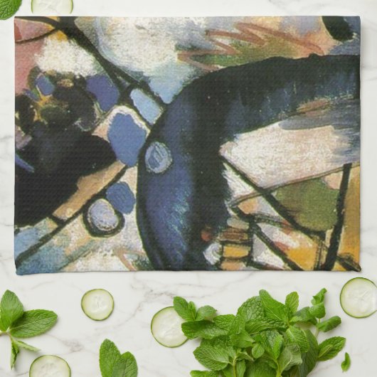 カンディンスキー黒点抽象芸術作品 キッチンタオル (折り畳み)