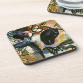 カンディンスキー黒点抽象芸術作品 コースター (左側)