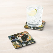 カンディンスキー黒点抽象芸術作品 コースター (右側)