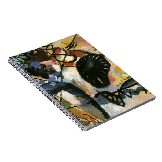 カンディンスキー黒点抽象芸術作品 ノートブック (右側)
