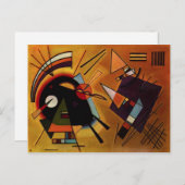 カンディンスキー黒紫はがき ポストカード (正面/裏面)