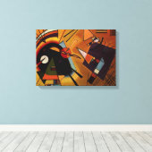 カンディンスキー黒紫 キャンバスプリント (インサイチュ (ウッドフロア))