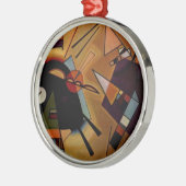 カンディンスキー黒紫 メタルオーナメント (左)