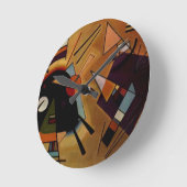 カンディンスキー黒紫 ラウンド壁時計 (傾斜)