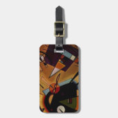 カンディンスキー黒紫 ラゲッジタグ (正面縦)