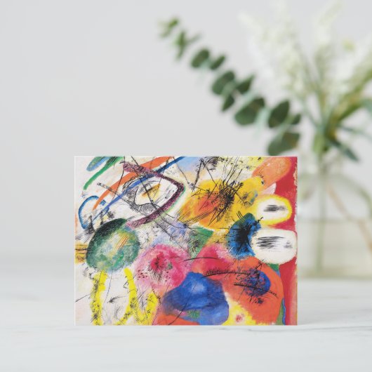 カンディンスキー黒線はがき ポストカード (スタンド正面)