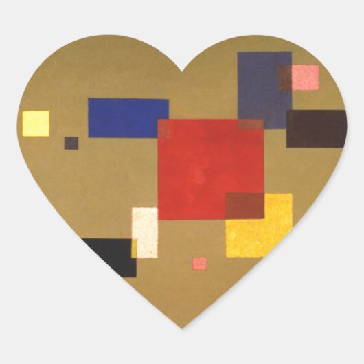 カンディンスキー13つの長方形絵画抽象芸術 ハートシール (正面)