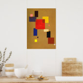 カンディンスキー13つの長方形絵画抽象芸術 ポスター (キッチン)