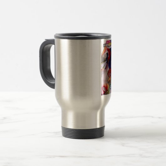 カンディンスキー1913抽象芸術絵画ズ トラベルマグ (正面左)