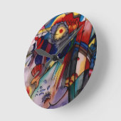 カンディンスキー1913抽象芸術絵画ズ ラウンド壁時計 (傾斜)