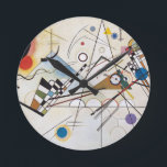 カンディンスキー1923/composition viii/pixdezines ラウンド壁時計<br><div class="desc">ワシリー・ワシリーヴィッチ・カンディンスキー組成VIII 1923ロシアの生まれ年(1866-1944)。PixDezines.comによってデジタル拡張。すべての権利が留保されている。</div>