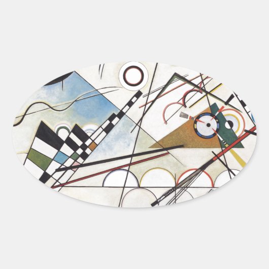 カンディンスキー1923/composition viii/pixdezines 楕円形シール (正面)