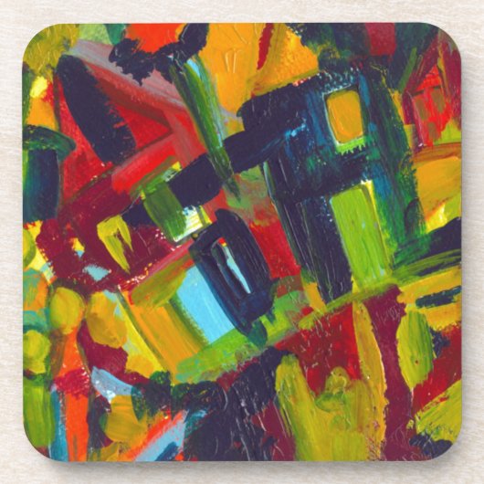 カンディンスキー304カラフル抽象芸術作品 コースター (正面)