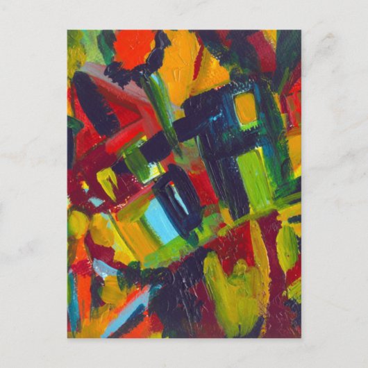 カンディンスキー304カラフル抽象芸術作品 ポストカード (正面)