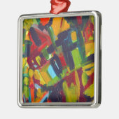 カンディンスキー304カラフル抽象芸術作品 メタルオーナメント (左)