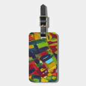 カンディンスキー304カラフル抽象芸術作品 ラゲッジタグ (正面縦)