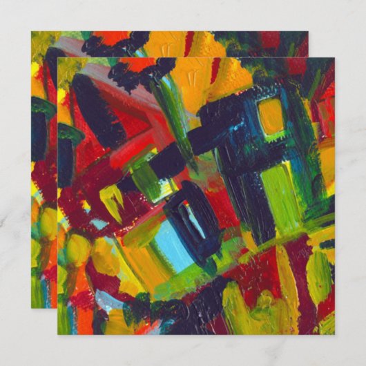 カンディンスキー'304'カラフル抽象芸術絵画ズ (正面/裏面)