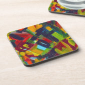 カンディンスキー'304'カラフル抽象芸術絵画ズ コースター (左側)