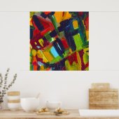 カンディンスキー'304'カラフル抽象芸術絵画ズ ポスター (キッチン)