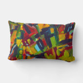 カンディンスキー'304'カラフル抽象芸術絵画ズ ランバークッション (裏面)