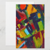 カンディンスキー304 カラフルな抽象アート作品 便箋 (正面/裏面)