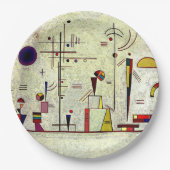 カンディンスキー – まじめなおもしろい、抽象芸術アート、  ペーパープレート (正面)