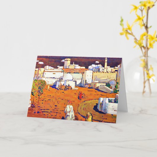 カンディンスキー – アラブの街 カード (黄色い花)