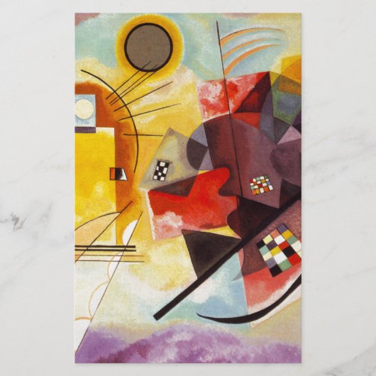 カンディンスキー イエロー レッド ブルー 便箋 (正面)