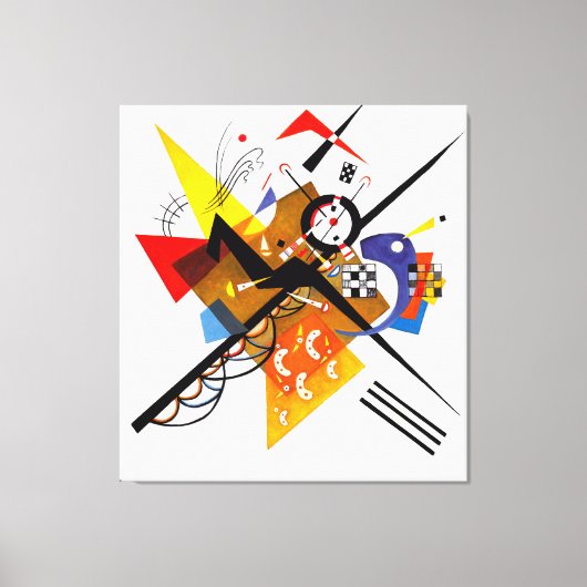 カンディンスキー – オンホワイトII -1923 – バウハウス キャンバスプリント (正面)