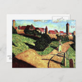 カンディンスキー – オールドタウンII、カラフル絵画ズ ポストカード (正面/裏面)