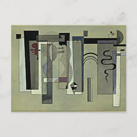 カンディンスキー – サーフェイス会議、抽象芸術アート ポストカード (正面)