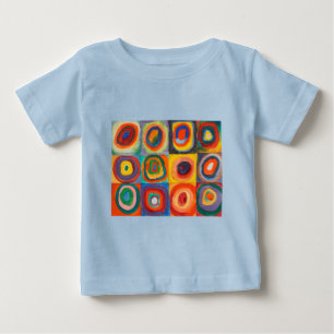 カンディンスキー スクエア コンセントリック サークル ベビーTシャツ