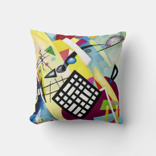 カンディンスキー – ブラックグリッド クッション (正面)