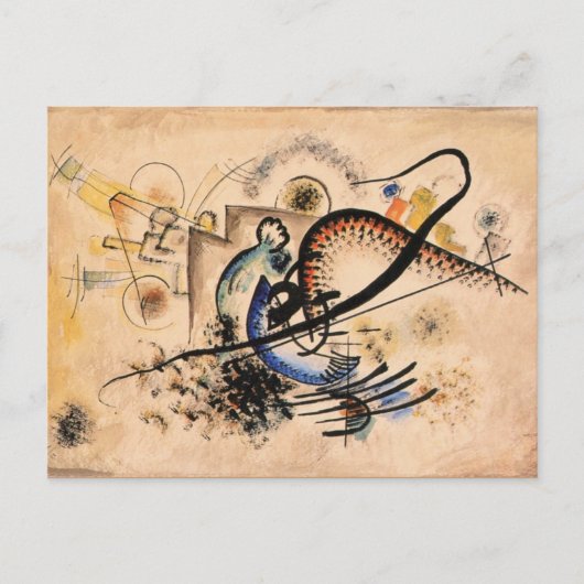 カンディンスキー – ブラックライン ポストカード (正面)